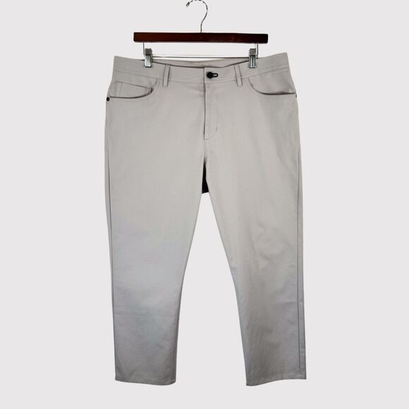 Public Rec Mens Pants Gray Chino 5 Pocket Straight Performance Classic 36x24 - Picture 1 of 11